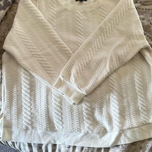 Adrianna Papell Ivory Textured Blouse